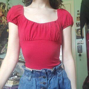 Americana Hollister red baby tee